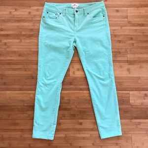 Vineyard Vines Aqua Mint Corduroy Skinny Jean 8